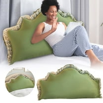 Crown Shaped Headboard Pillow for Bed - 39"x21.6" Luxury Backrest Cushion with Removable Cover, Reading & Lumbar Support Pillow for Sitting Up in Bed