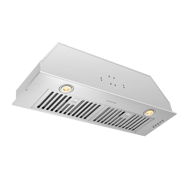 Hauslane Chef Series IN-R100 Hotte de Cuisinière Encastrée de 36 Pouces 120 Volts Compacte en Acier Inoxydable 3 Vitesses Ventilateur d'Extraction de Cuisine avec Lumière Filtre à Chicanes Compatible Lave-Vaisselle Conduit de 6 Pouces