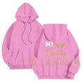 thumbnail image 3 of Bibifish Womens Drawstring Hoodies With Letter Print Angel Wing Sleeve Hoodies With Pocket Oversized Fit Casual Memorial Daily Wear Hoodies, 3 of 6