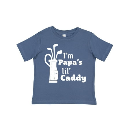 

Inktastic I m Papa s Lil Caddy- Golf for Kids Gift Toddler Boy or Toddler Girl T-Shirt