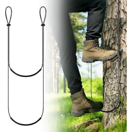 Climbing Stick Aider for Hunting - 2-Step Lightweight Rope for Climbing Sticks - Compact Ladder Tree Stand Rope Steps for Saddle Hunting Only 80g-Loads Up to 800 LB