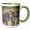 Green/White, variant on 3drose, 2 Zebras in the Wild, 11oz Two-tone Red Mug
