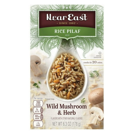 Mushroom Pilaf - Near East Rice Pilaf Mix - Mushrooms And Herbs - Pack of 12 - 6.3 Oz.
