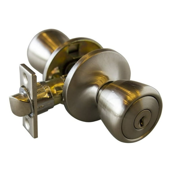 Design House Terrace Keyed Entry Doorknob, Satin Nickel Finish