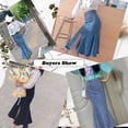 thumbnail image 6 of PIKADINGNIS New Mermaid Denim Skirt for Women Fashion Split Trumpet Ruffles Long Skirt Female Korean High Waist Bodycon Skirts, 6 of 6