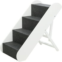 TRIXIE Adjustable 4-Step Pet Stairs, White