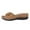 A Brown, variant on Wovix House Slipper For Women Solid Classic Shoes Arch Support Wedge Sandals Comfy Casual Open Round Toe Indoor Outdoor Shoes