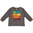 thumbnail image 3 of Inktastic Lacrosse Player Eat Sleep Lacrosse Repeat Boys or Girls Long Sleeve Toddler T-Shirt, 3 of 5