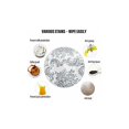 thumbnail image 5 of Round PVC Oilcloth Tablecloth, with Floral and Lace Pattern, Waterproof Stain Proof Round Tablecloth Oilcloth Dining Table Cloth, for Dining Room, Garden, Cafe, Party (Blue, 220cm), 5 of 5
