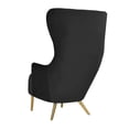 thumbnail image 5 of Julia Black Velvet Wingback Chair, 5 of 7