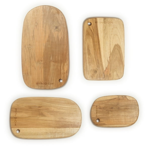 Pinook Home - Teak Wood Cutting Board Set of 4