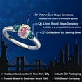 thumbnail image 2 of Gem Stone King 925 Sterling Silver Mercury Mist Mystic Topaz and London Blue Topaz Engagement Ring for Women | 1.44 Cttw | Oval 7X5MM | Gemstone November Birthstone | Size 9, 2 of 6
