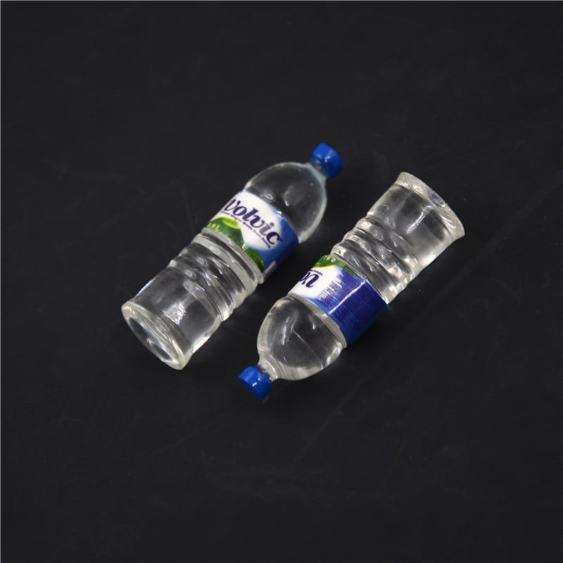 2pcs Bottle Water  Drinking Miniature DollHouse 1:12 Toys Accessory Collection 