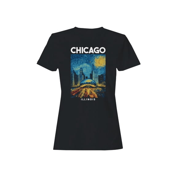 Chicago Graphic Women's Black T-Shirt