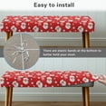 thumbnail image 5 of Yuyamidu Santa Claus Bench Cover for Dining Table Soft Jacquard Bench Seat Protector Cover for Living Room Washable Furniture Protector Gift for Holiday, 5 of 8