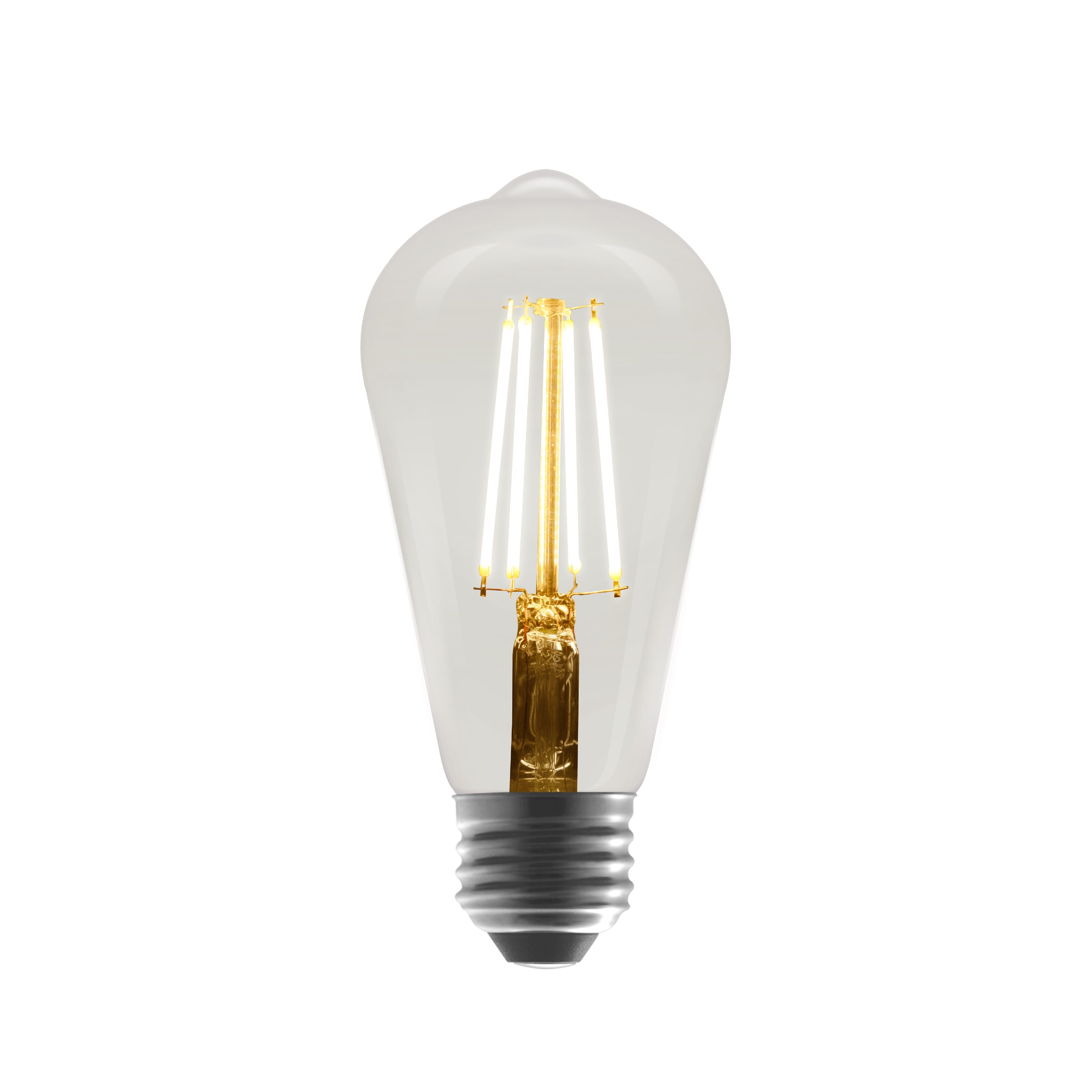 Better Homes & Gardens ST19 Vintage LED Light Bulb, 60 Watts Equivalent, Dim, E26, Soft White - 4 Pk