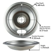 Range Kleen 12782XCD5 Style A Heavy Duty Chrome Drip Bowls, 2 Pack