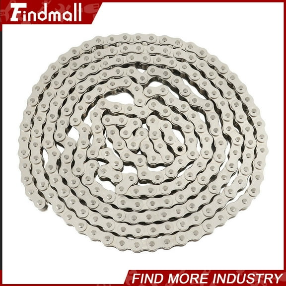 findmall #40SS Stainless Steel Roller Chain x 10 feet 1 Free Connecting Links