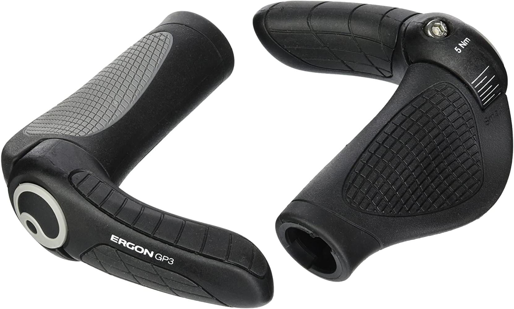 Ergon GP5 Ergonomic Bicycle Handlebar Grips with 5 Finger Bar End for GRIPSHIFT 