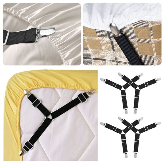 HK Adjustable Bed Straps for Sheets Bed Sheet Fasteners Suspenders