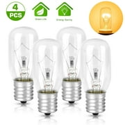 4/2 Pcs Microwave Light Bulb, 40W 110-125V Appliance Light Bulb, Dimmable Light Bulb Lamp for Microwave Oven, E17 Intermediate Base Light Bulb Fit for Most Ovens and Electrical Appliances, Warm White