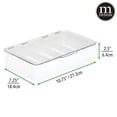 thumbnail image 3 of mDesign Plastic Stackable Eyeglass Storage Organizer, 5 Sections - White, 3 of 7