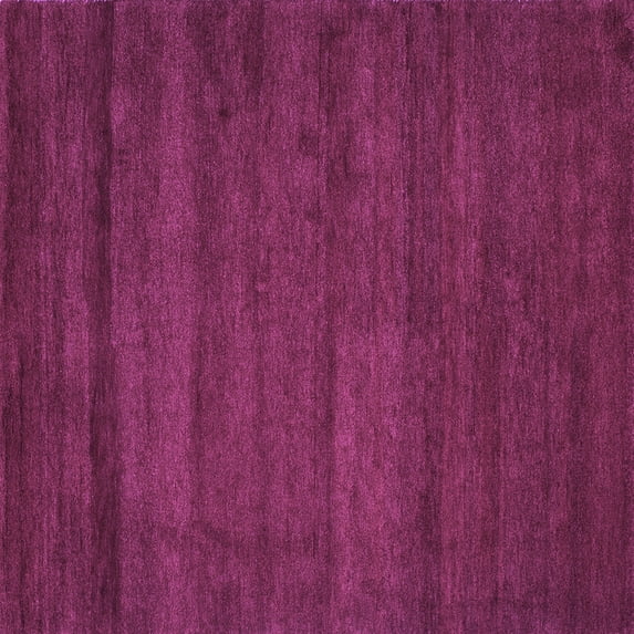 Ahgly Company Indoor Square Abstract Purple Contemporary Area Rugs, 4' Square