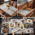 thumbnail image 3 of Grey Forest Placemats for Dinning Table Set of 4,Gray Tree Oil Painting Contemporary Abstract Art Burlap Kitchen Place Mats Waterproof Cloth Table Mats,Indoor Outdoor Placemats Dinner Decor, 3 of 8