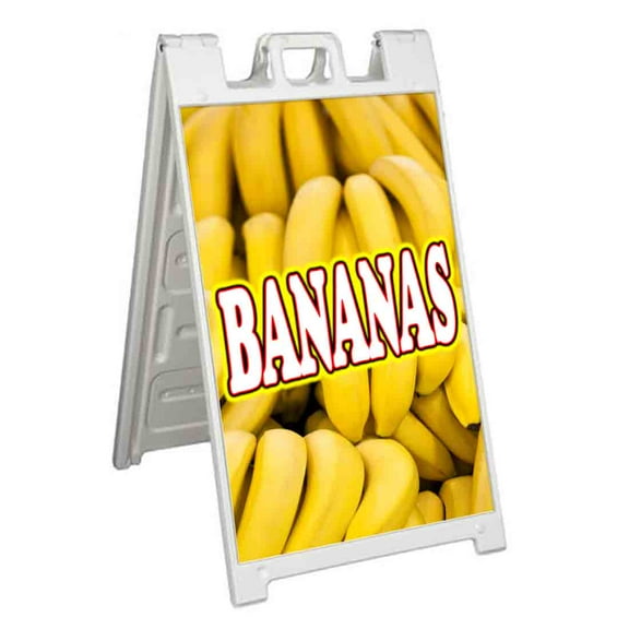 Bananas (24" X 36") Standard A-Frame Signicade, Includes Decal Applied To Stand