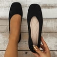thumbnail image 5 of Mepaouo Womens Slip on Work Shoes Square Closed Toe Ballet Dress Shoes Washable Ladies Casual Flats, 5 of 7