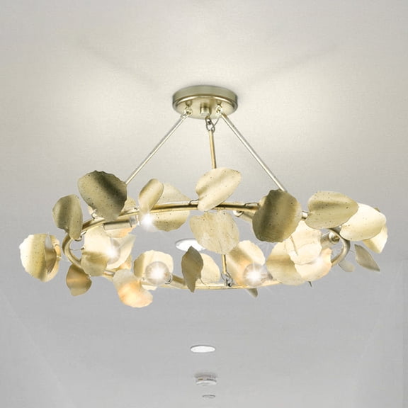 Luxury Eclectic Ceiling Light, Gilded Silver, UHP4998