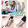 thumbnail image 5 of Eyean Womens Fuzzy Slipper Socks Winter Non Slip Thermal Fluffy Soft Fleece Lining Warm Home Grippers Socks, 5 of 6