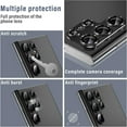 thumbnail image 2 of Dteck Camera Lens Protector for Samsung Galaxy S24 Ultra, [Full Protection] HD Tempered Glass with Alloy Metal Ring Camera Cover Accessories,Gray, 2 of 3