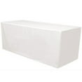 thumbnail image 3 of Gowinex White 4 ft x 2.5 ft Fitted Tablecloth Polyester Rectangular Table Cover, 3 of 3