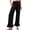 Black, variant on Linen Pants Women Linen Elastic High Waist Long Spring Fall Fashion Casual Wide Leg Sweatpants Women Black L