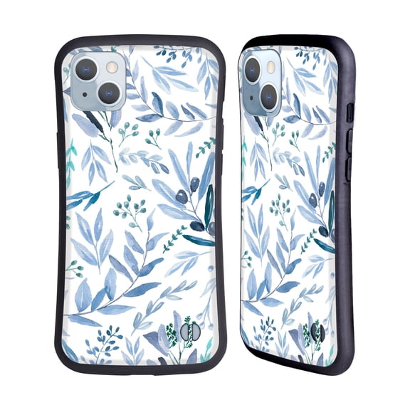 Head Case Designs Officially Licensed Anis Illustration Bloomers Blue Eucalyptus Hybrid Case Compatible with Apple iPhone 14 Plus