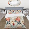 thumbnail image 2 of Designart "Soft Botanical Landscape I" Beige Floral Bedding Covert Set - Cottage Bed Set With 1 Sham, 2 of 5