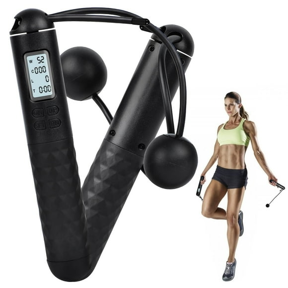 Jump Rope With Counter Intelligent Timing Withed Handle Lcd Display And Plastic Material For Fitness Workout Kids Exercise And Outdoor Activity Durable And Easy To Use
