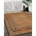 thumbnail image 3 of Ahgly Company Machine Washable Indoor Square Traditional Dark Sienna Brown Area Rugs, 4' Square, 3 of 7