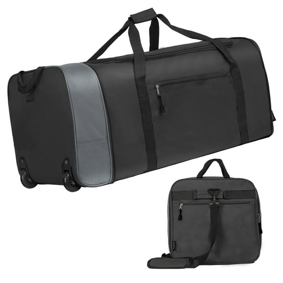 Bolsa de viaje Finnhomy plegable de 100 litros con 2 ruedas, 83 x 34 x 36 cm