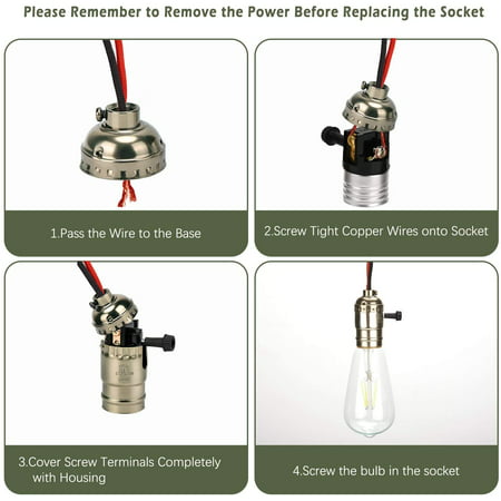 Ul Listed 3 Way Lamp Socket Replacement, 3 Way Floor Lamp Socket
