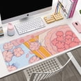thumbnail image 2 of Alfombrilla de ratón grande de Anime rosa para Gamer, alfombrilla de ratón Kawaii XXL para Gaming, borde de bloqueo de goma Otaku, alfombrilla de escritorio para portátil de moda grande LIUWENJING unisex, 2 of 2