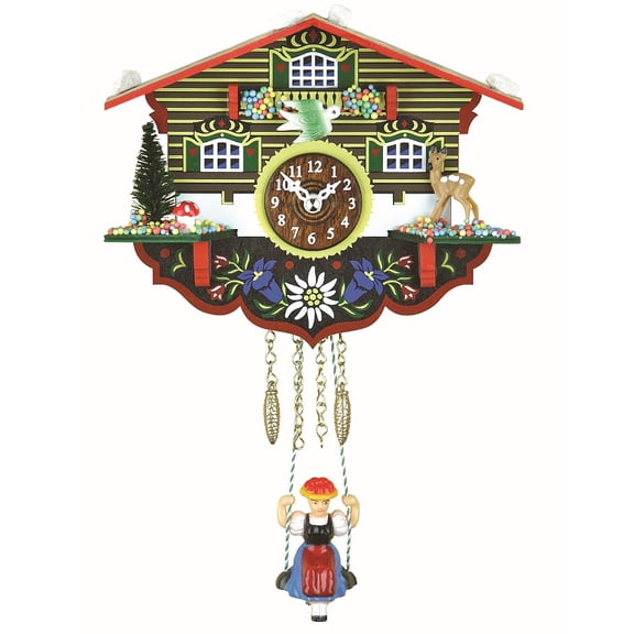 Kuckulino Black Forest Clock Swiss House with quartz movement and cuckoo chime  TU 2003 SQ