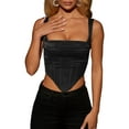 thumbnail image 4 of KOMOO Women's Bustier Corset Top Push Up Strap Tank Top Vintage Streetwear Crop Tops Party Clubwear Bodice, 4 of 8