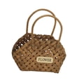 thumbnail image 3 of Cesta de flores tejida a mano Cesta de regalo decorativa con virutas de madera Cesta de mimbre hecha a mano Café, 3 of 8
