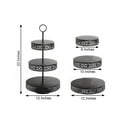 thumbnail image 3 of Efavormart 23" Black Metal Reversible Tiered Cupcake Stand, 3 Tier Dessert Stand Cupcake Holder, Display Stand, 3 of 11
