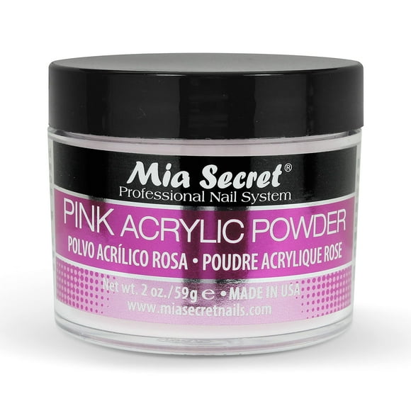 Mia Secret Professional Acrylic Nail System Pink Acrylic Powder - Flawless Consistency, Superior Adhesion, Self-Leveling Polymer, Non-Yellowing Formula, 2 OZ