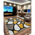 thumbnail image 5 of Modern 5D Shaggy Abstract Geometric Rug Indoor for Living Room Bedroom Design 6416 (8x10 (7'8"x10'8"),Yellow), 5 of 7