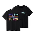 thumbnail image 2 of HAOTAGS Toddler Boys Girls Easter Graphic Tshirts Short Sleeve Crew Neck Tee Tops Casual Summer Outfits Black Size 2 Years, 2 of 3