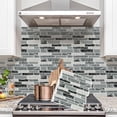 thumbnail image 3 of DEWOO Peel and Stick on Self Adhesive Backsplash Wall Marble Tiles Stickers 3D for Kitchen Bathroom,Grey (10-Sheet, 12"×12"), 3 of 8